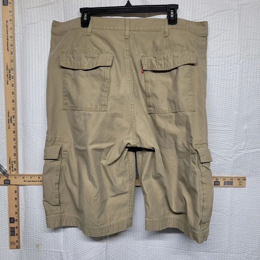 Levis Workwear Mens Cargo Shorts Tan Khaki Cotton Utility‎ W38 100% Cotton